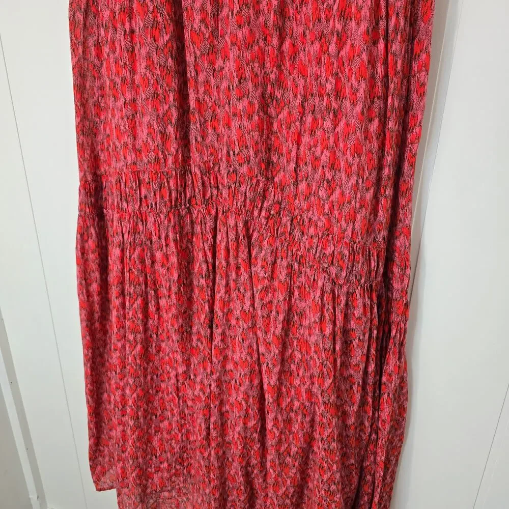 Joie Bondi Tea Rose Tiered Cotton Maxi Dress Cotton Sundress Size Medium - Picture 4 of 6